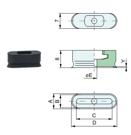 Oval Vacuum Suction Cups Zp2